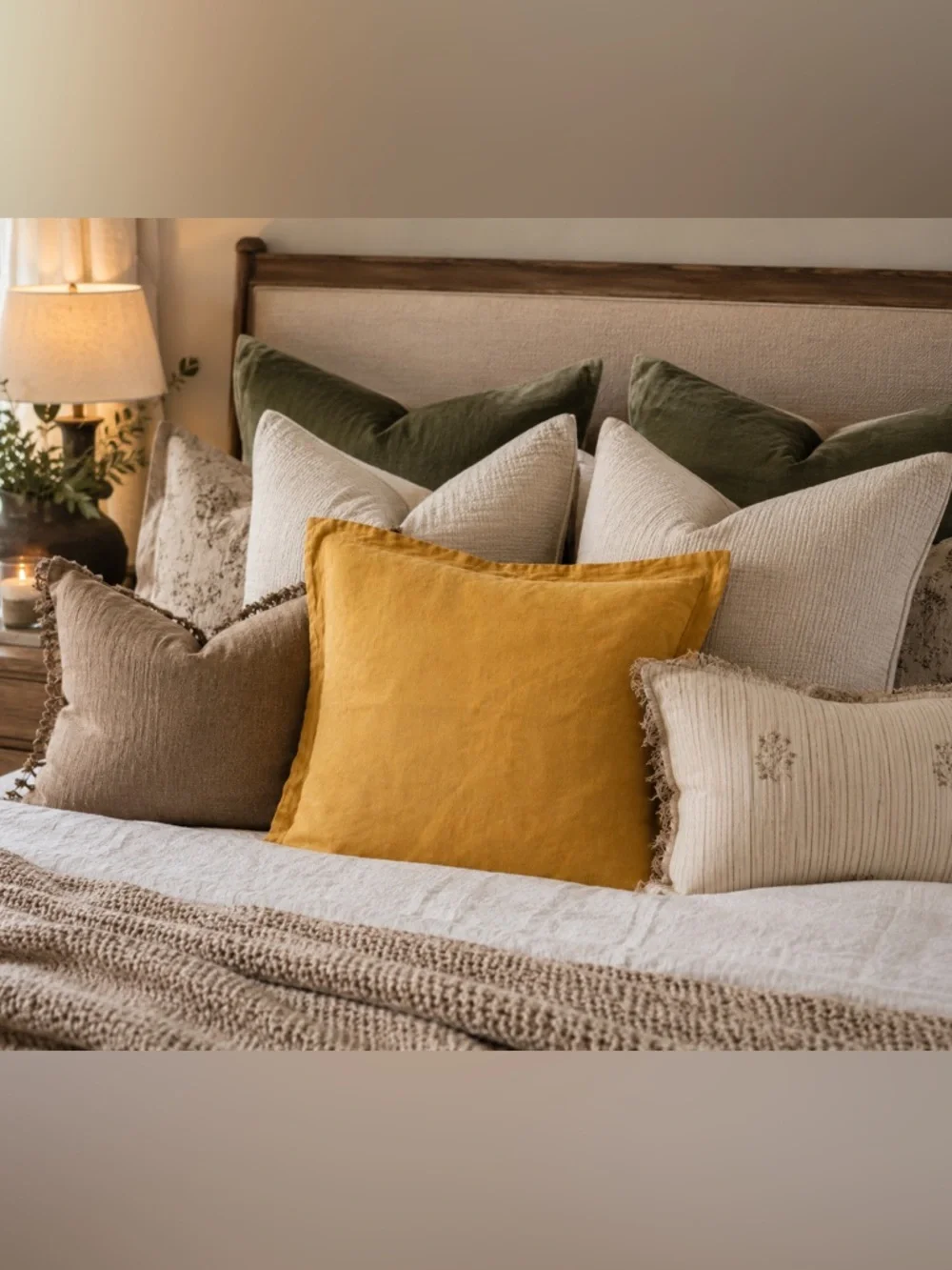 Williams-Sonoma Home Classic Velvet Standard Sham Gold Ochre Cotton Linen Accent